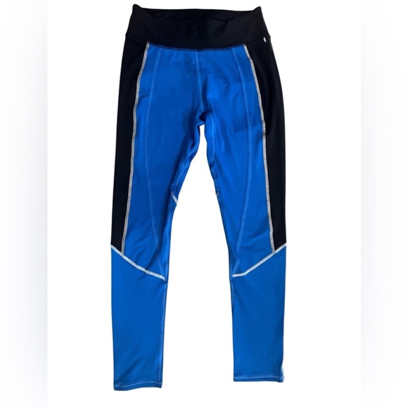 Free People Movement Dawn to Dusk Layering Leggings Blue Color block New Small - Picture 11 of 11